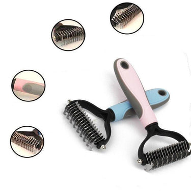 Two Sided Cat Deshedding Brush Pet Combs & Brushes KittyNook Cat Company